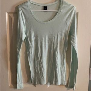 Gap mint knit long sleeve top, size large